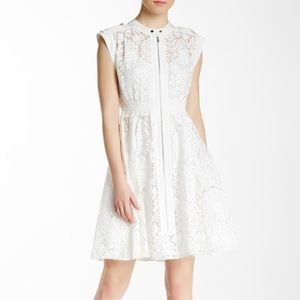 Rebecca Taylor 🔥 Lace white dress with  zipper